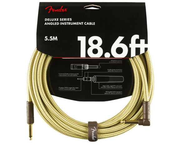 New Fender Deluxe 18.6 Ft Tweed Instrument Cable Guitar