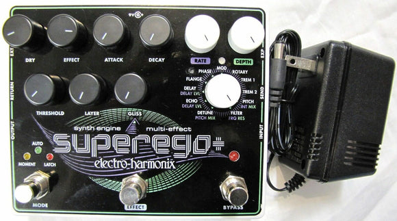 Used Electro-Harmonix EHX Superego Plus Polyphonic Synth Engine Guitar Pedal