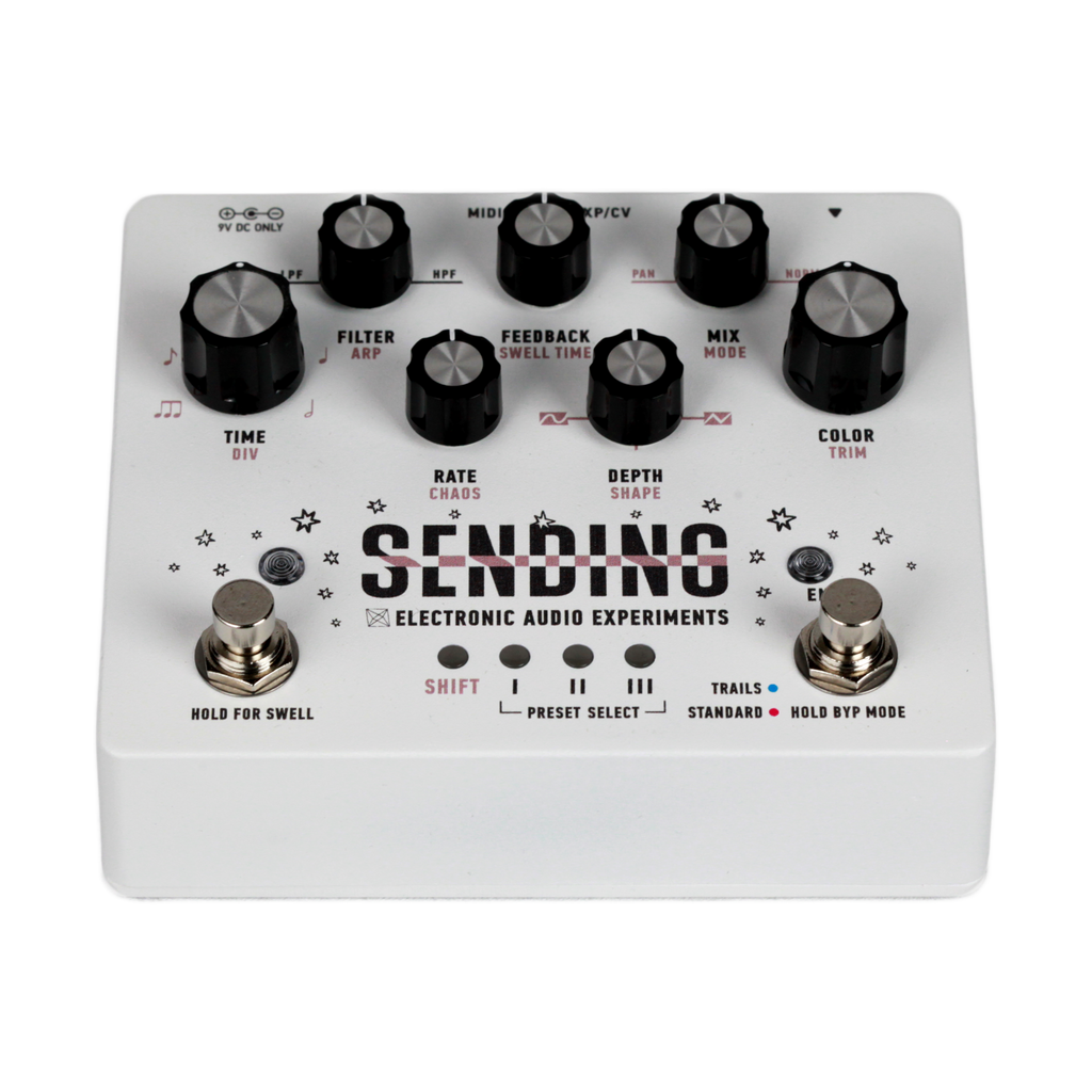 New Electronic Audio Experiments Sending V2 Delay Guitar Effects Pedal White