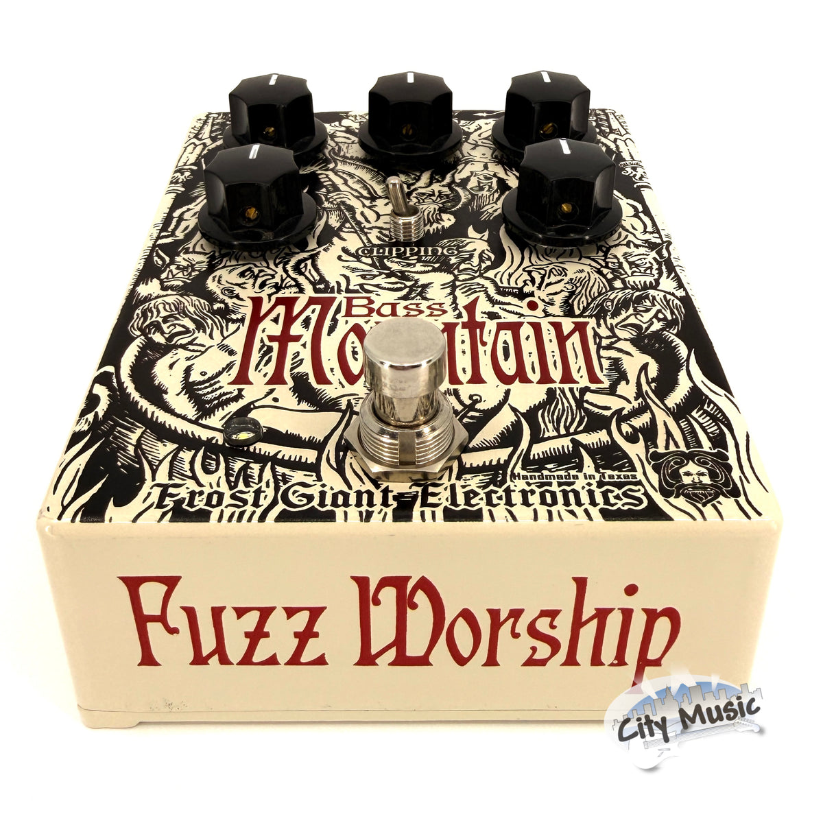 Used Frost Giant Electronics Bass Mountain Distortion Fuzz Guitar Effects Pedal ♪