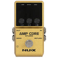 NUX Amp Core Studio amp modeler pedal - front top view, gold enclosure