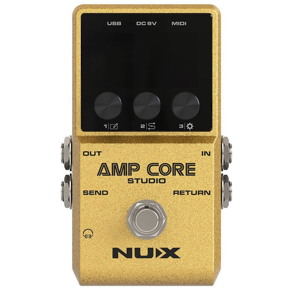 NUX Amp Core Studio amp modeler pedal - display and controls