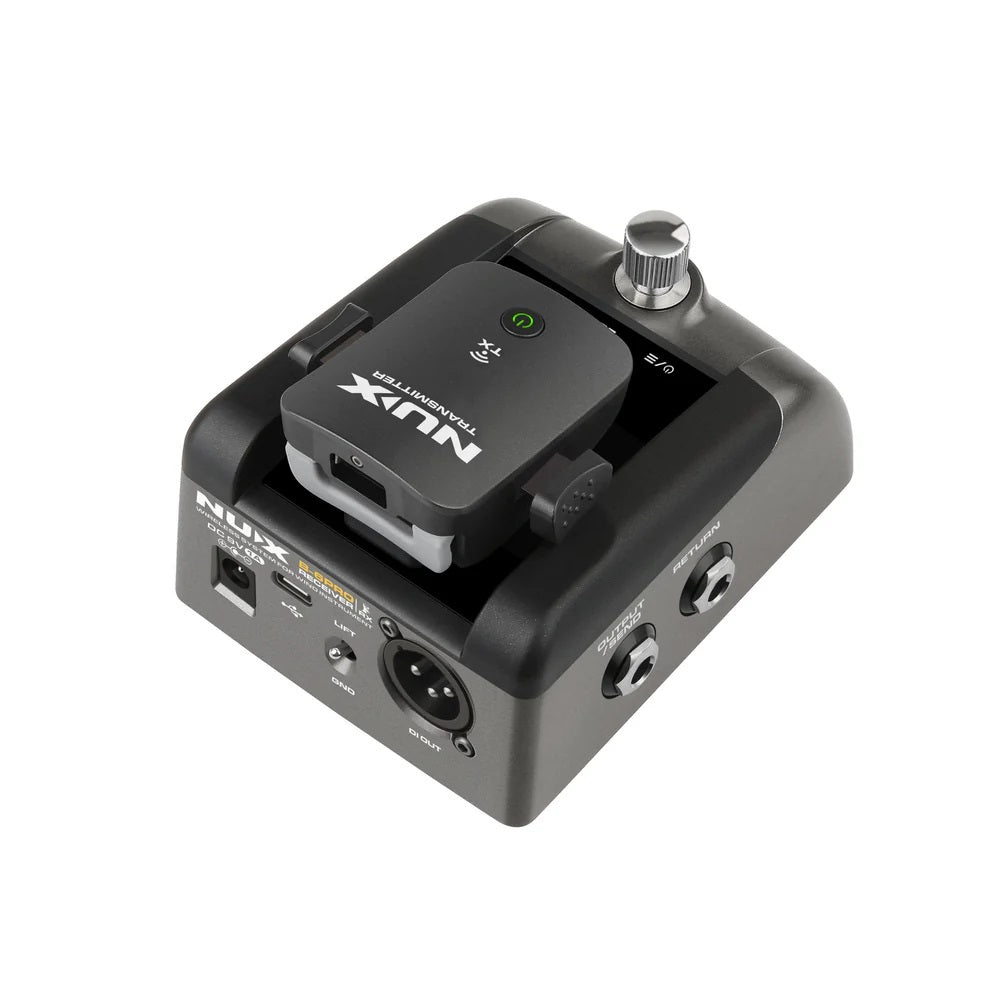 NUX B-6 PRO wireless mic system — EQ presets on display