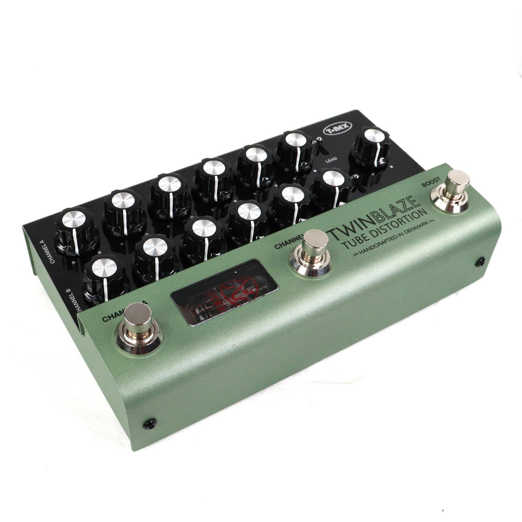 Used T-Rex TwinBlaze Two Channel Tube Distortion Guitar Effects Pedal Twin Blaze