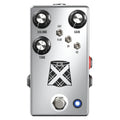 JHS Kilt 10 overdrive distortion pedal — polished aluminum, top view