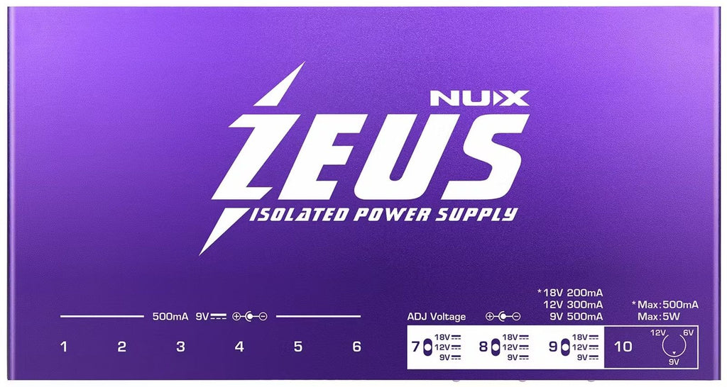 Used NUX Zeus power supply output jacks detail