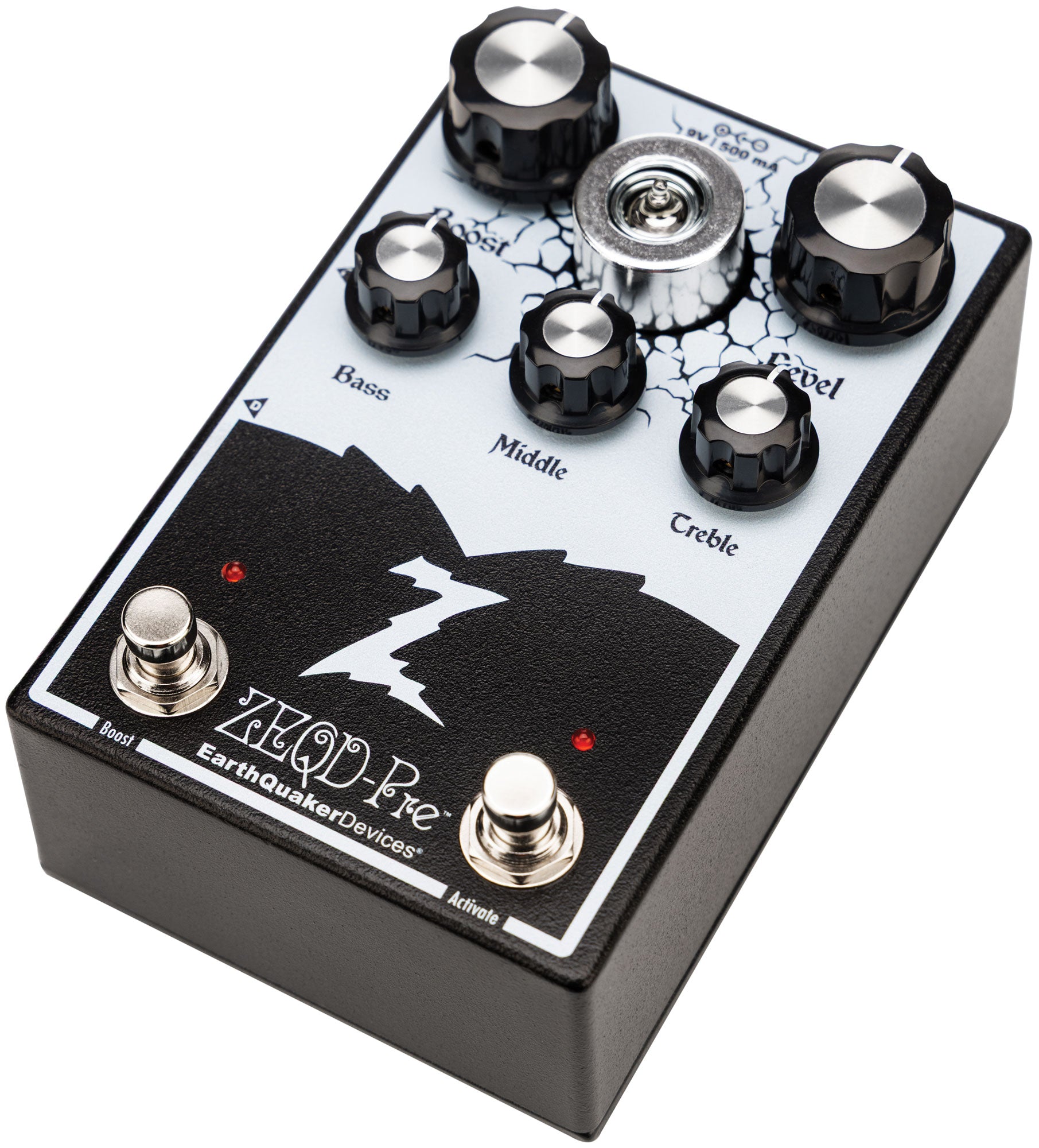 EarthQuaker ZEQD-Pre tube preamp pedal — side jacks
