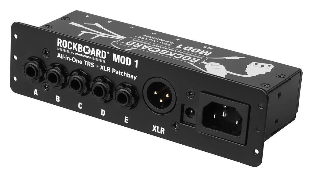 RockBoard MOD 1 V2 patchbay mounted in pedalboard slot