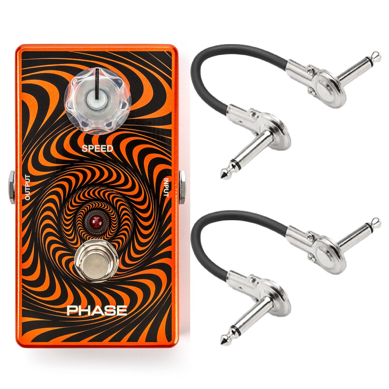 MXR WA90 Wylde Audio Phase pedal — top view of orange and black swirl chassis