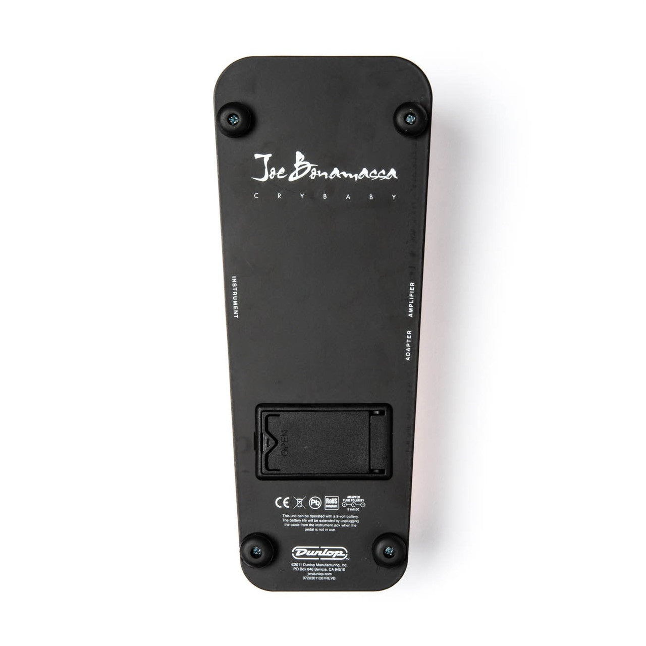 Dunlop JB95 Joe Bonamassa Cry Baby Wah pedal — underside view