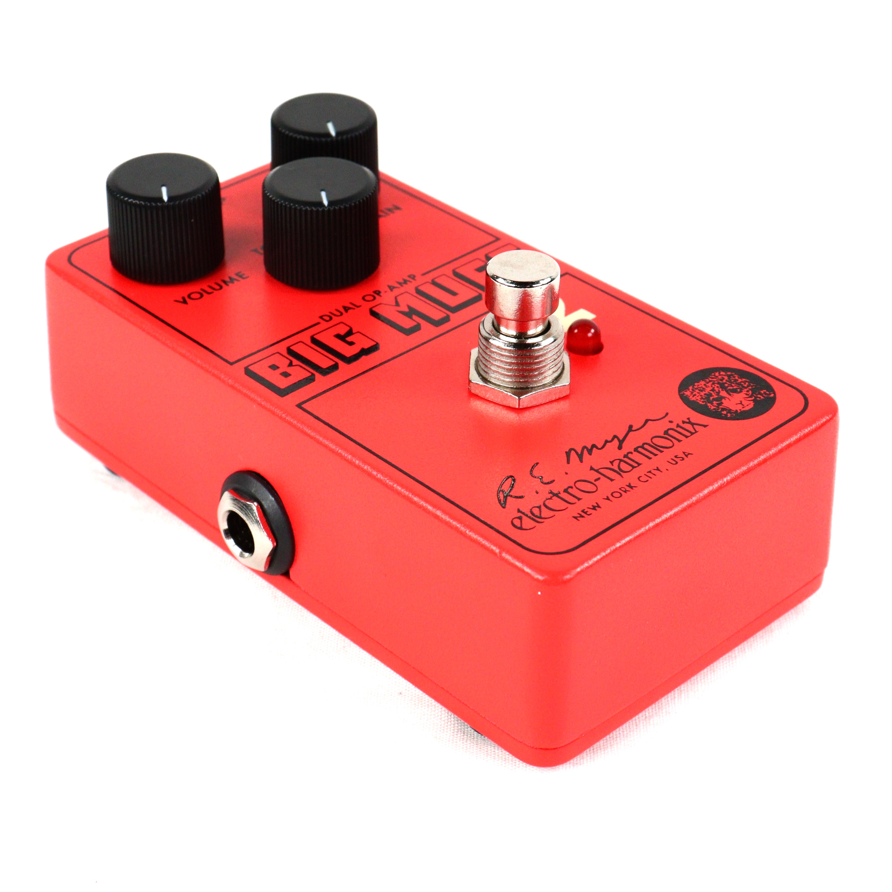 Electro-Harmonix Big Muff Pi 2 fuzz pedal — top control panel