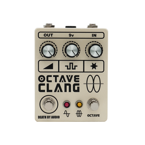 Death by Audio Octave Clang v2 fuzz pedal — top view with controls