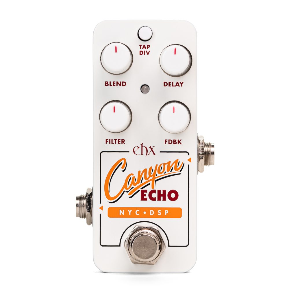 Electro-Harmonix Pico Canyon Echo delay pedal — front top view