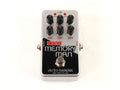 Electro-Harmonix Nano Deluxe Memory Man delay pedal — silver, top view