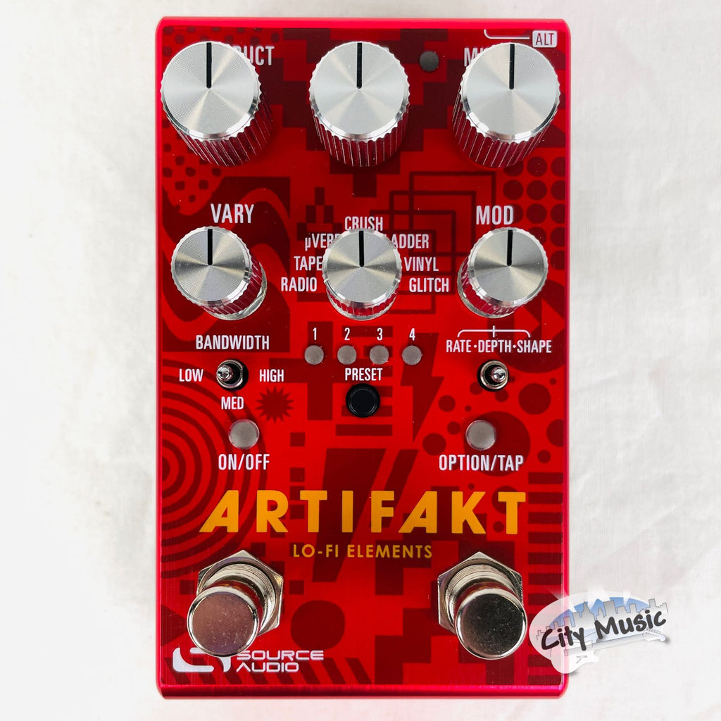 Source Audio Artifakt Lo-fi Elements pedal — red top panel
