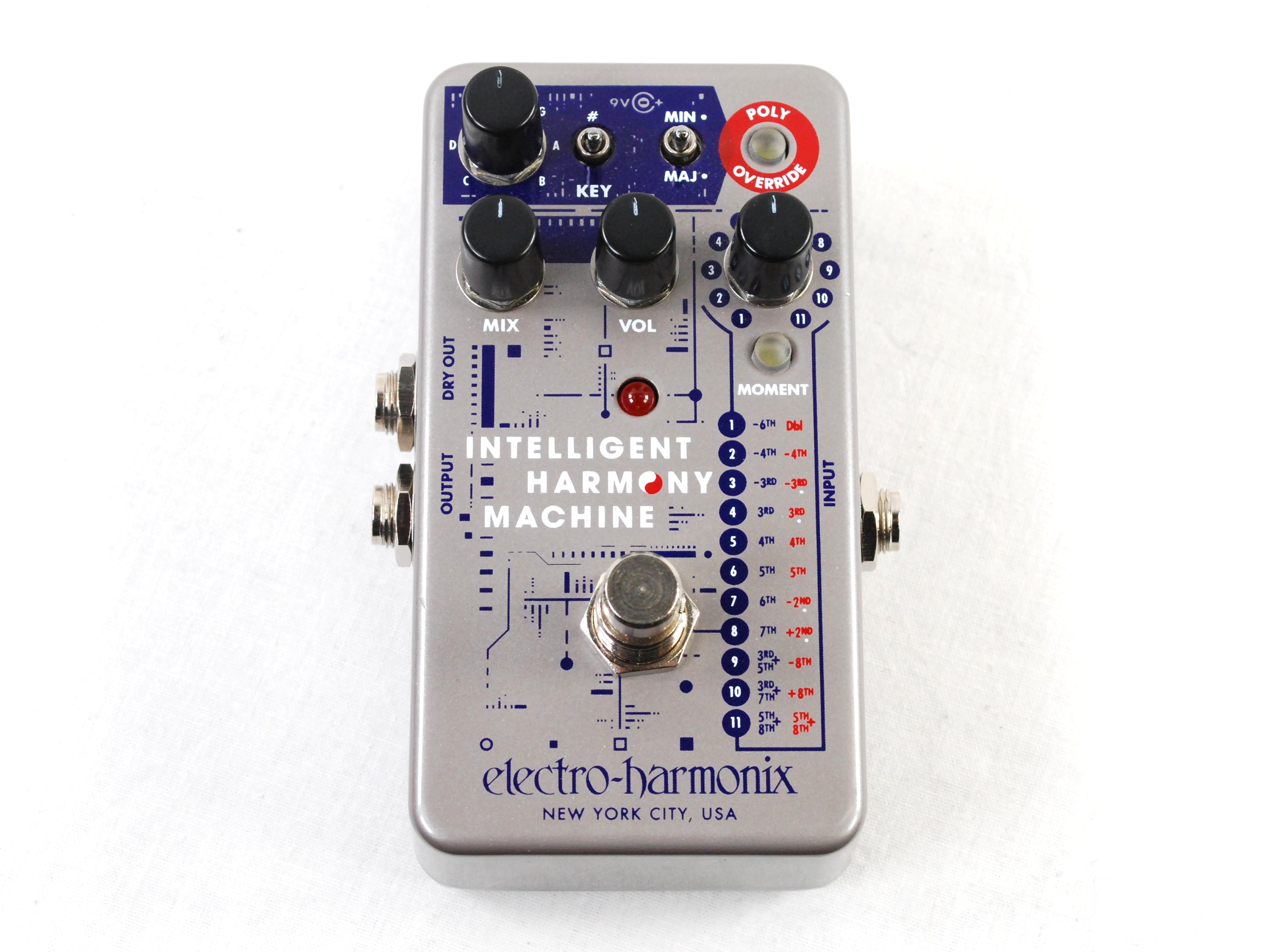 Electro-Harmonix Intelligent Harmony Machine harmonizer pedal - top view