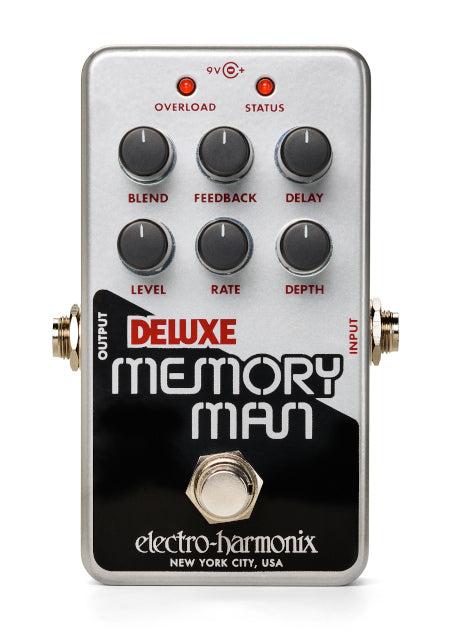 Electro-Harmonix Nano Deluxe Memory Man analog delay pedal - top view