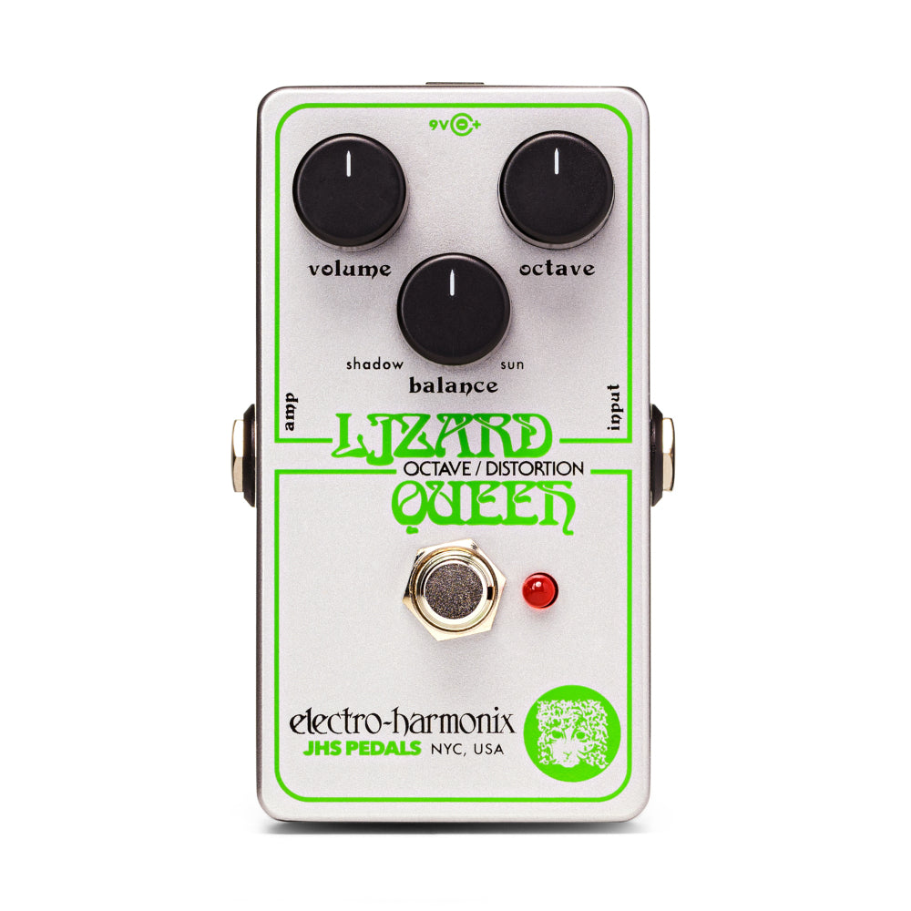 Electro-Harmonix x JHS Lizard Queen octave fuzz pedal - top view