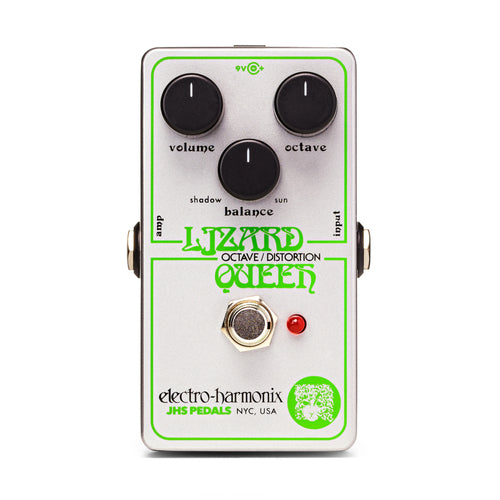 Electro-Harmonix x JHS Lizard Queen octave fuzz pedal - top view