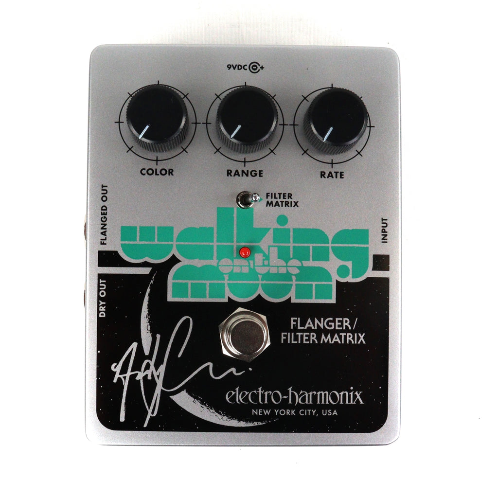 Electro-Harmonix Walking on the Moon flanger pedal — angled top view