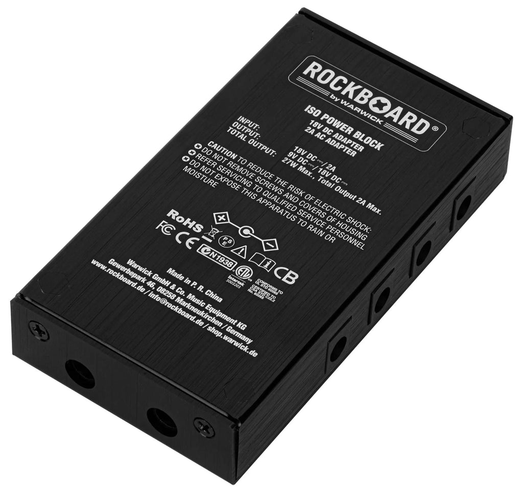 RockBoard Power Block pedal power supply - angled view
