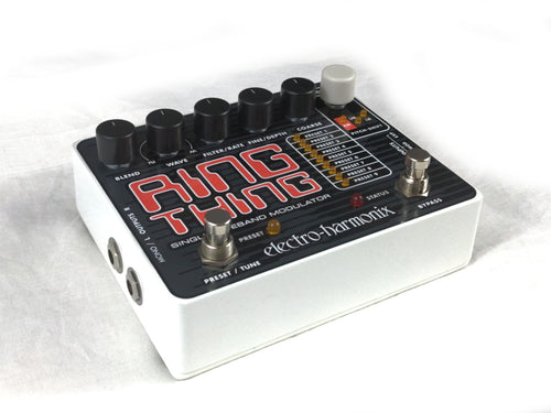 Electro-Harmonix Ring Thing modulator pedal — angled view
