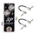 Xotic SP Compressor guitar effects pedal — silver enclosure, front view