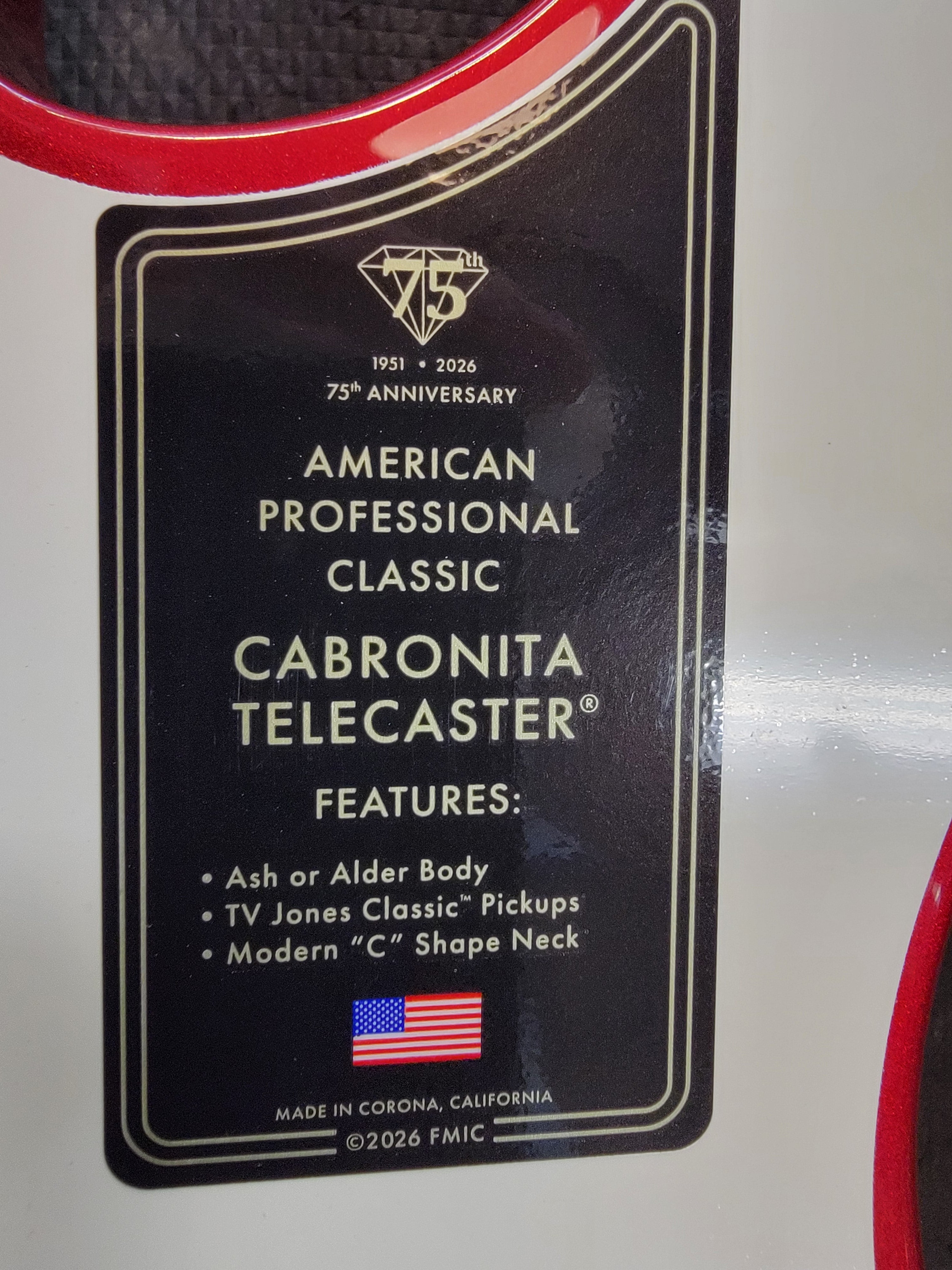 Fender 75th Anniversary American Professional Classic Cabronita Telecaster Candy Apple Red, Case, Free Shipping!