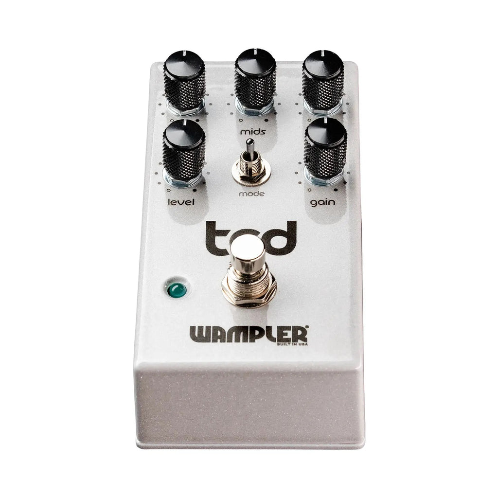 Wampler TCD pedal - bottom view showing serial number and label