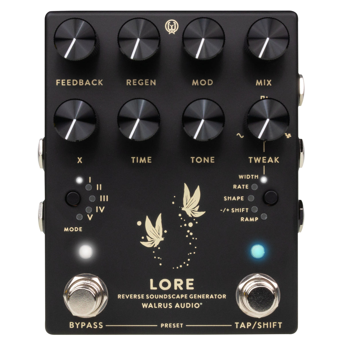 New Walrus Audio Lore MKII Stereo Reverse Soundscape Generator Pedal Black