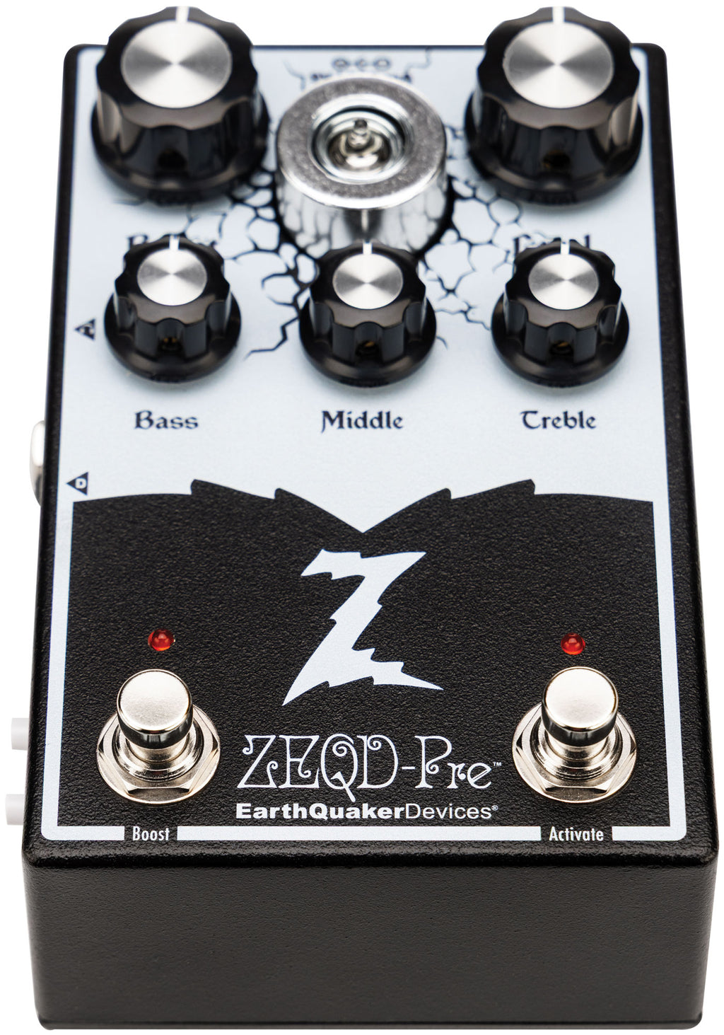 EarthQuaker ZEQD-Pre tube preamp pedal — angled view
