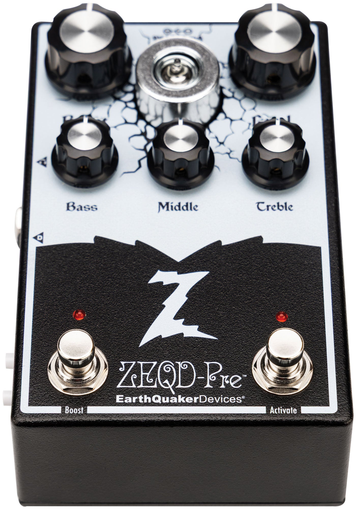 EarthQuaker ZEQD-Pre tube preamp pedal — angled view