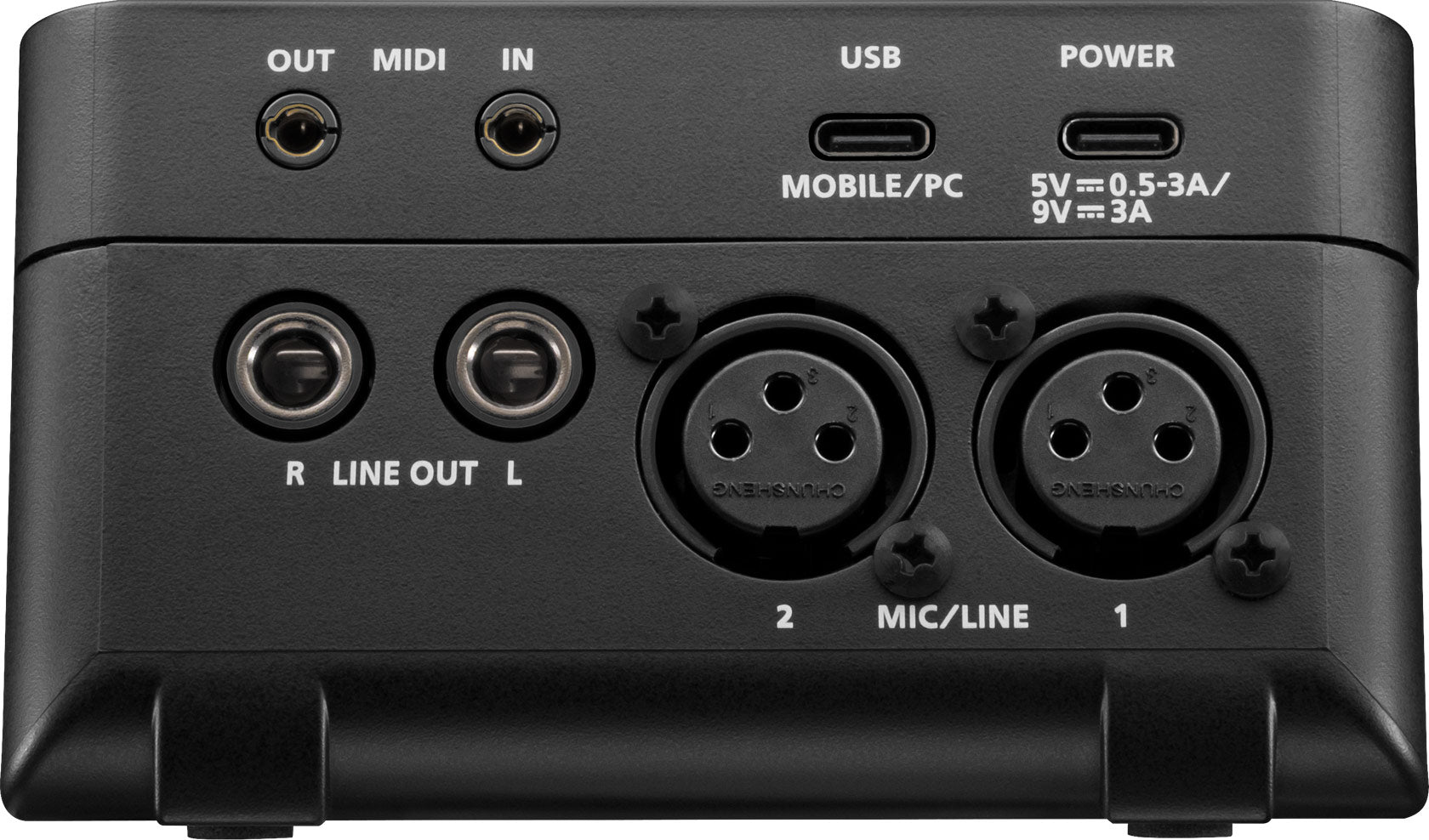 Roland GO:MIXER STUDIO audio interface — output and headphone jacks
