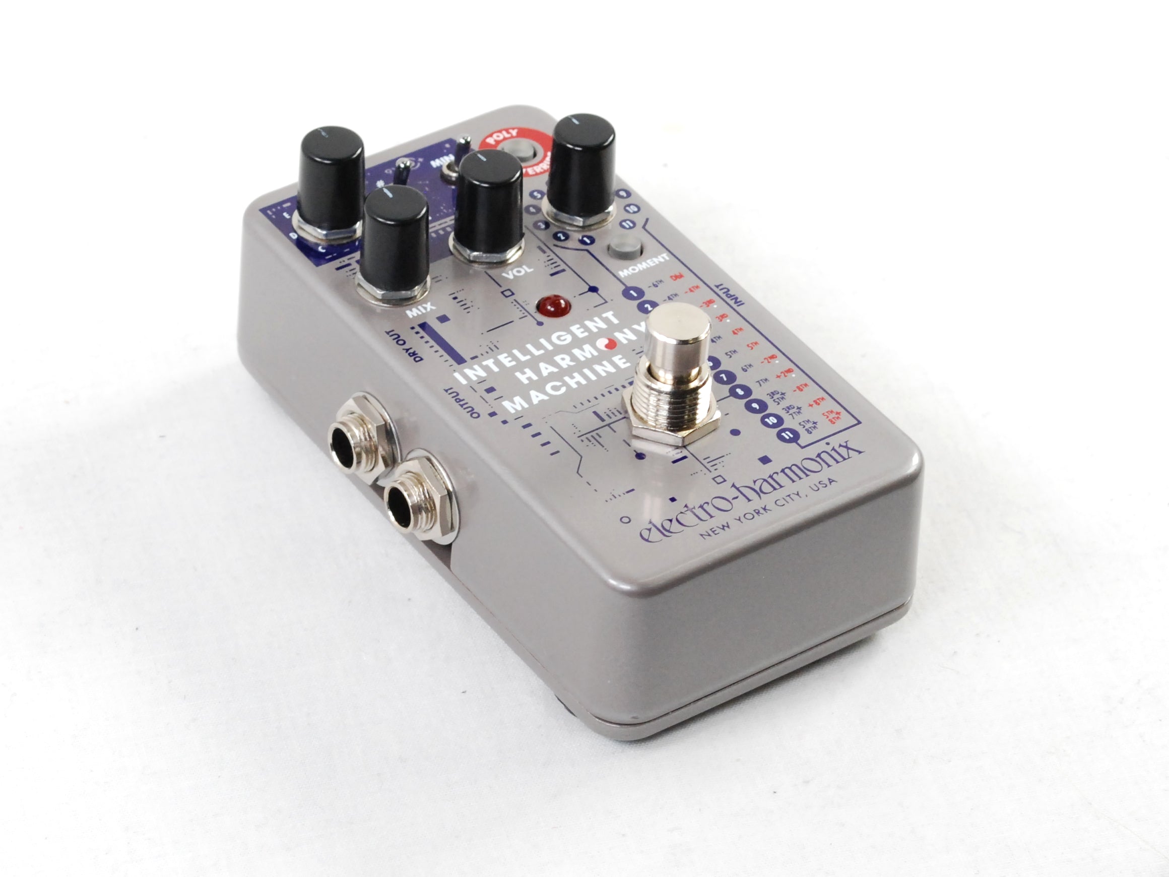 Electro-Harmonix Intelligent Harmony Machine harmonizer pedal - angle view