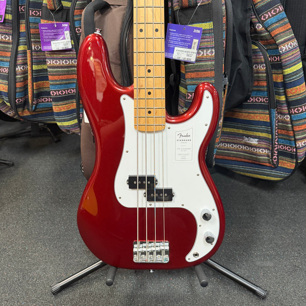 Open Box Fender Standard Precision Bass, Maple Fingerboard, White Pickguard, Candy Cola - 2025