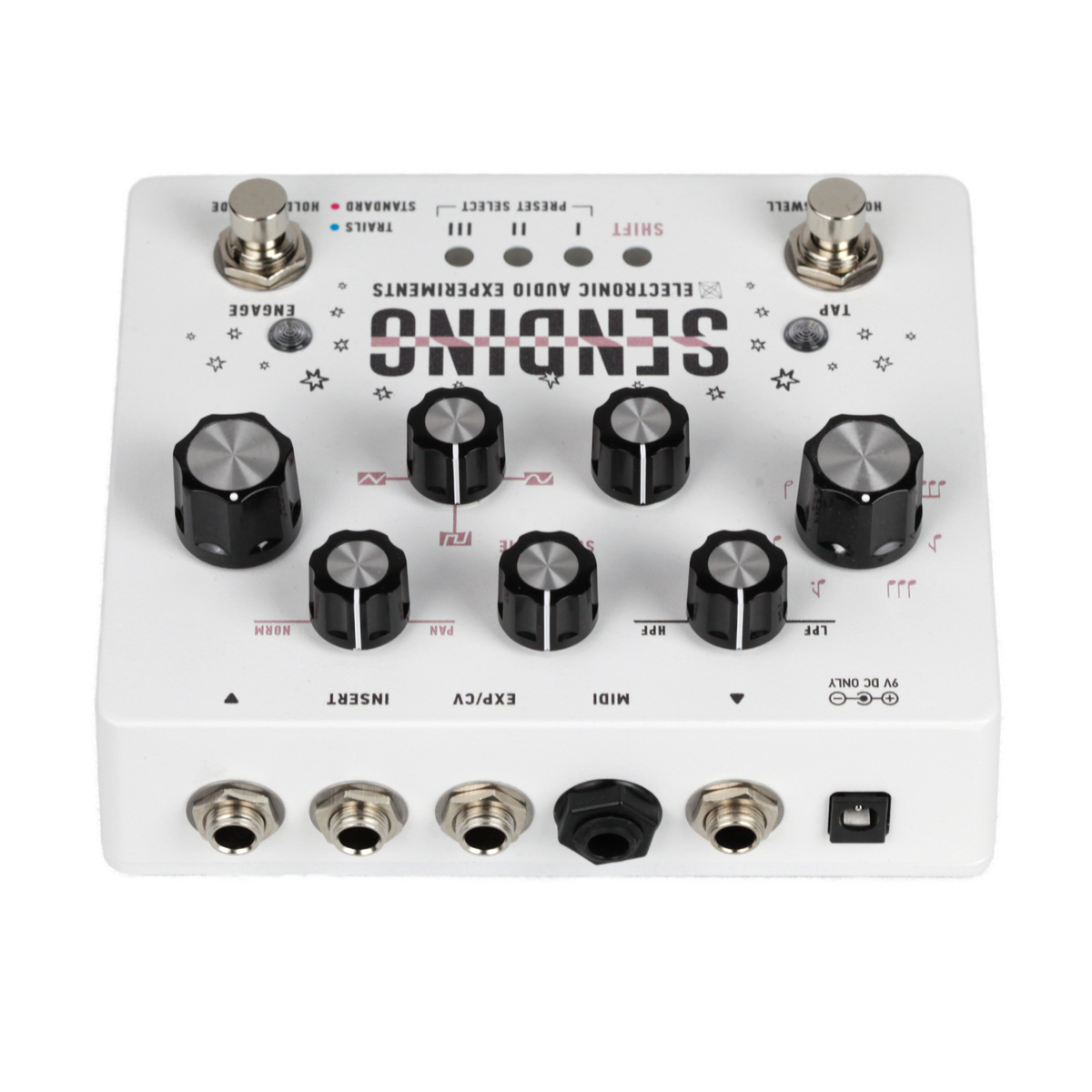 New Electronic Audio Experiments Sending V2 Delay Guitar Effects Pedal White