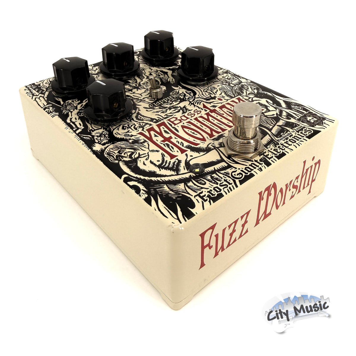 Used Frost Giant Electronics Bass Mountain Distortion Fuzz Guitar Effects Pedal ♪