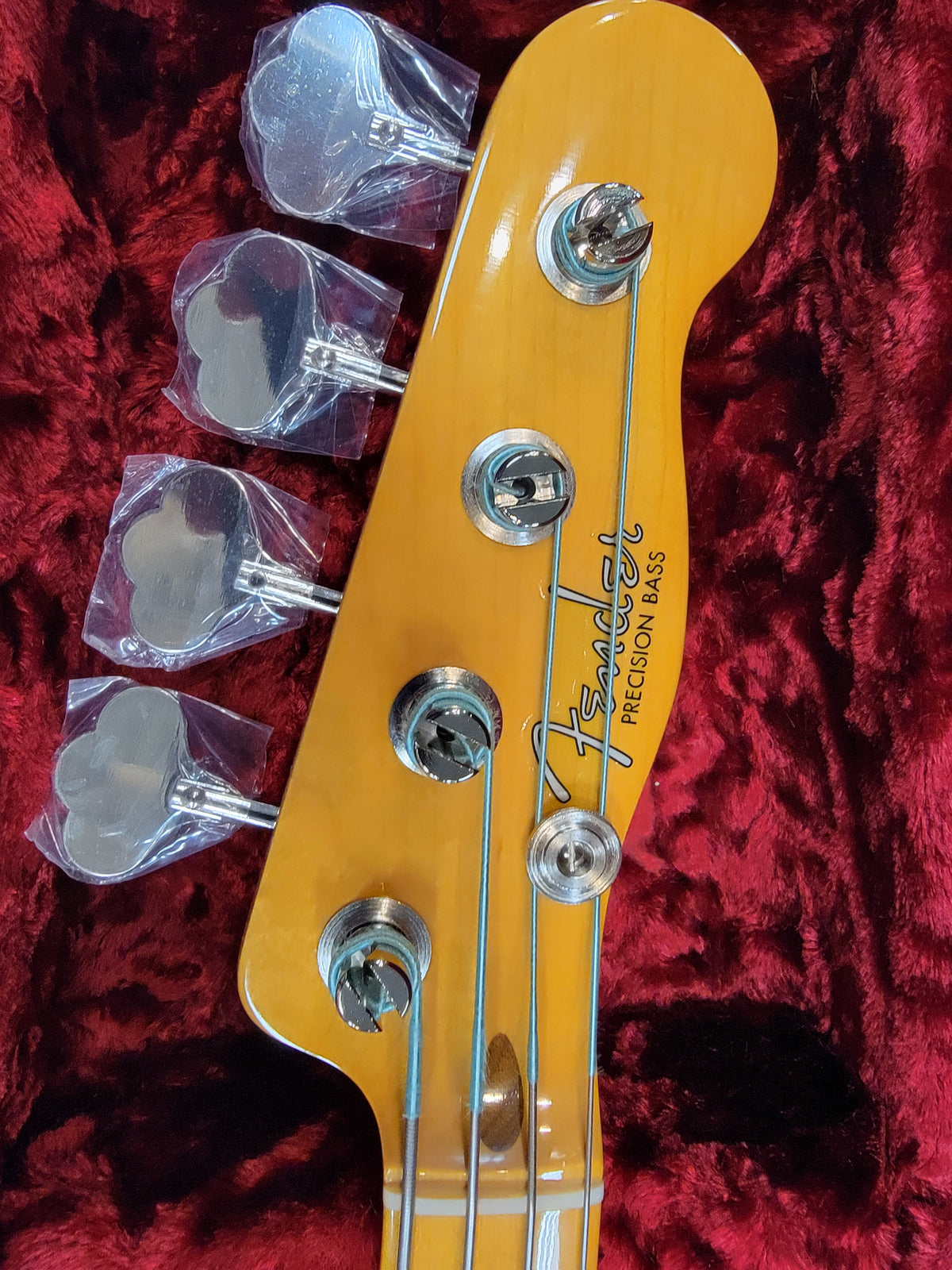 Fender AV II 1951 Precision Bass Butterscotch Blonde — serialized bridge