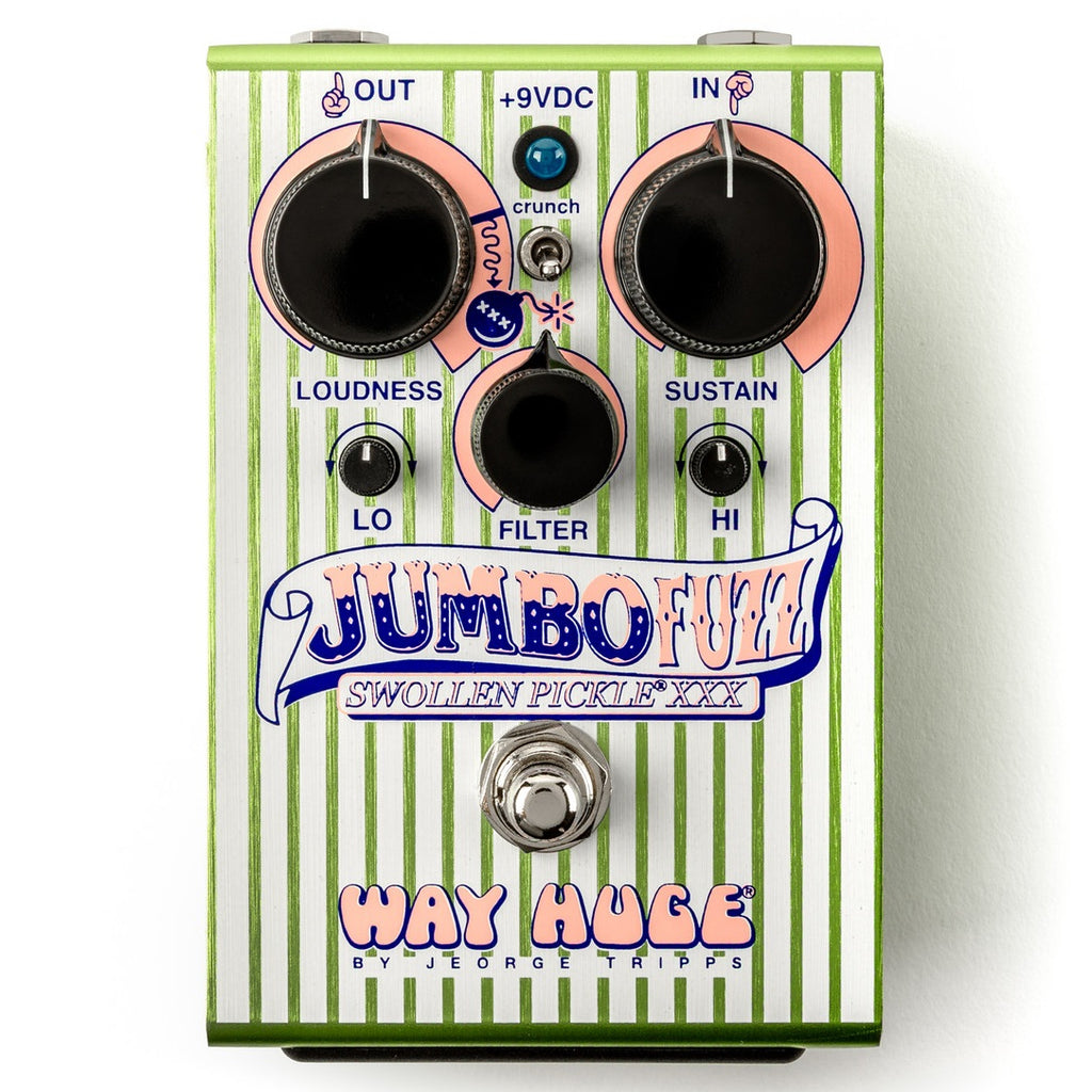 Way Huge WHE407 Jumbo Fuzz Swollen Pickle XXX green striped pedal front