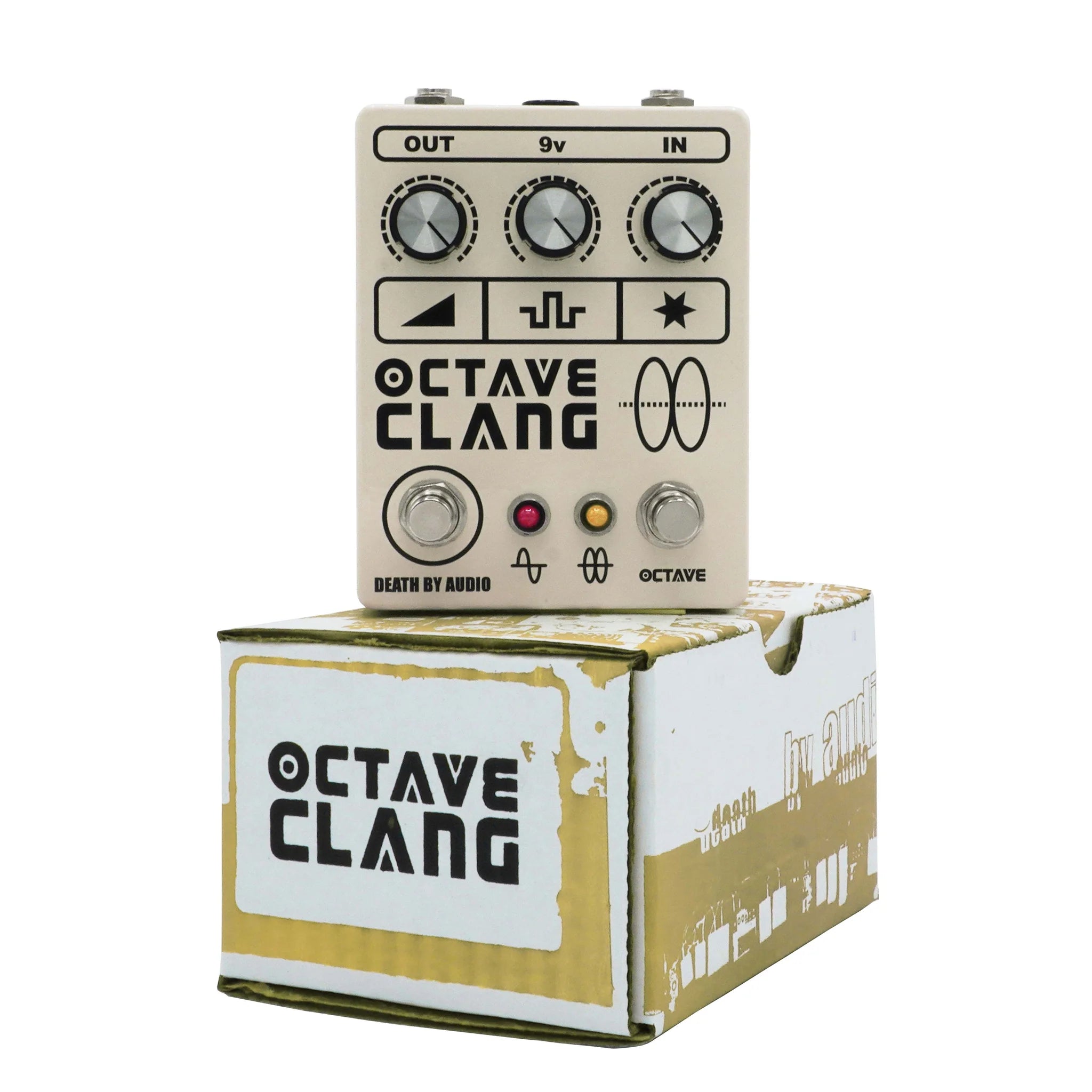 Death by Audio Octave Clang v2 fuzz pedal — detail view