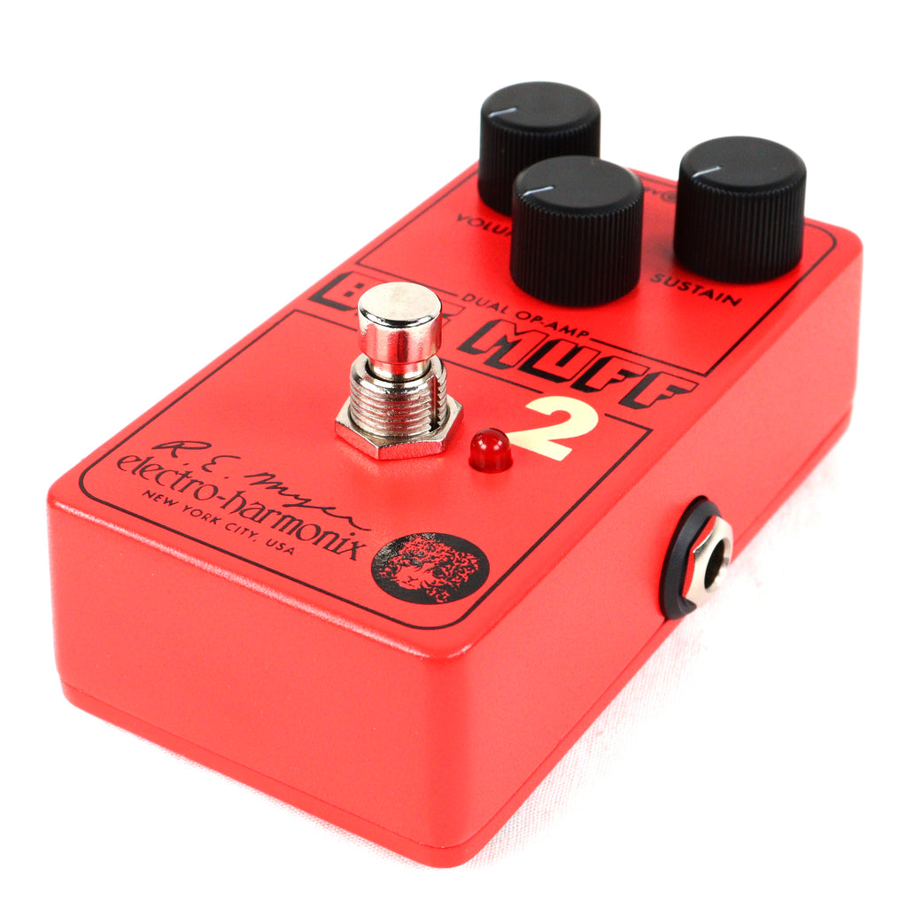 Electro-Harmonix Big Muff Pi 2 fuzz pedal — angled view