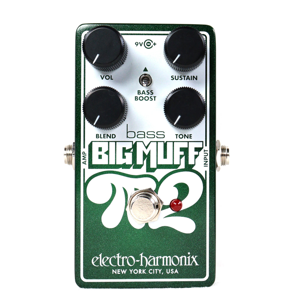 Used Electro-Harmonix EHX Bass Big Muff Pi 2 Dual Op-Amp Fuzz Guitar Effects Pedal