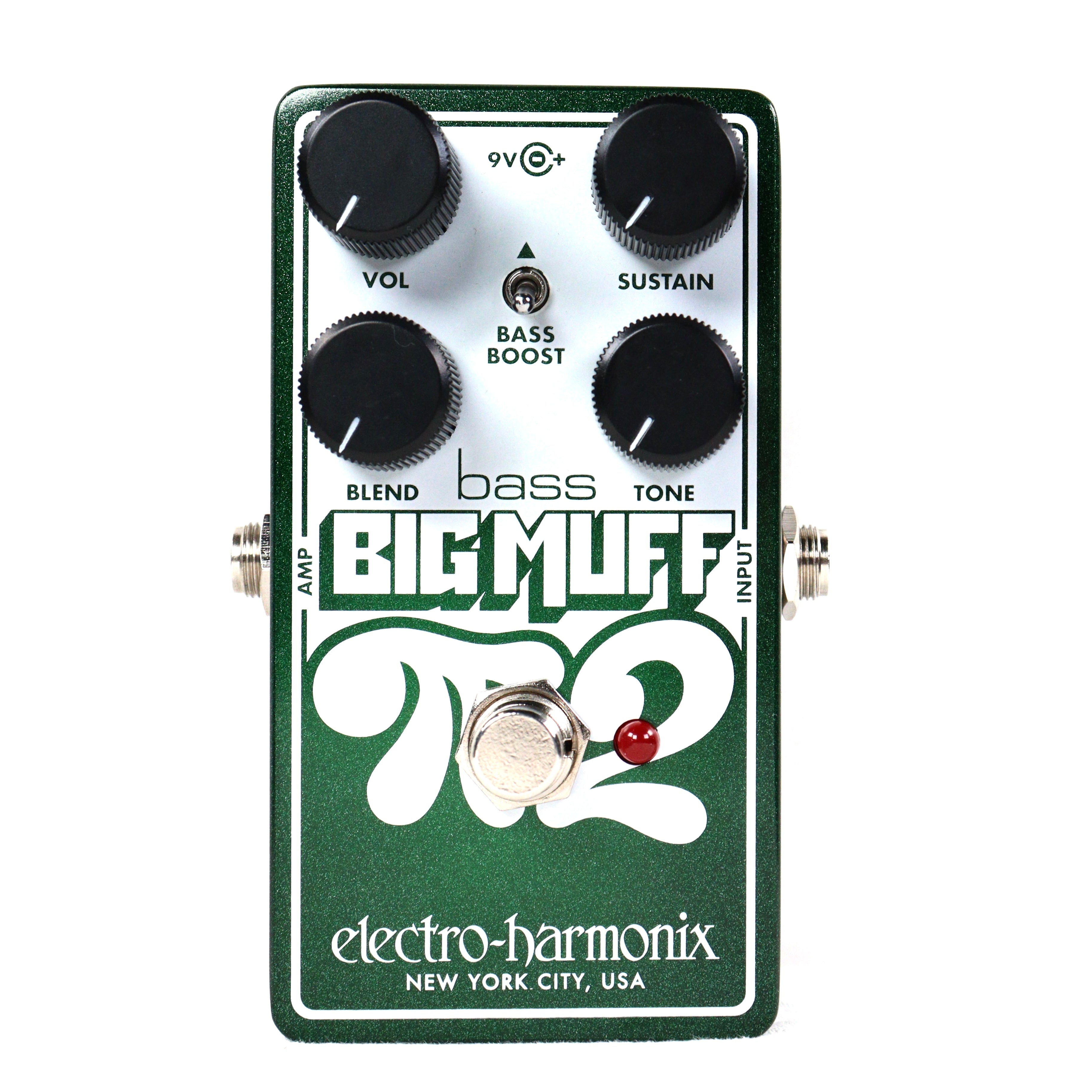 Used Electro-Harmonix EHX Bass Big Muff Pi 2 Dual Op-Amp Fuzz Guitar Effects Pedal