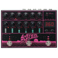 Ibanez LD303 Layer Delayer delay pedal — black enclosure with pink retro graphics and knobs