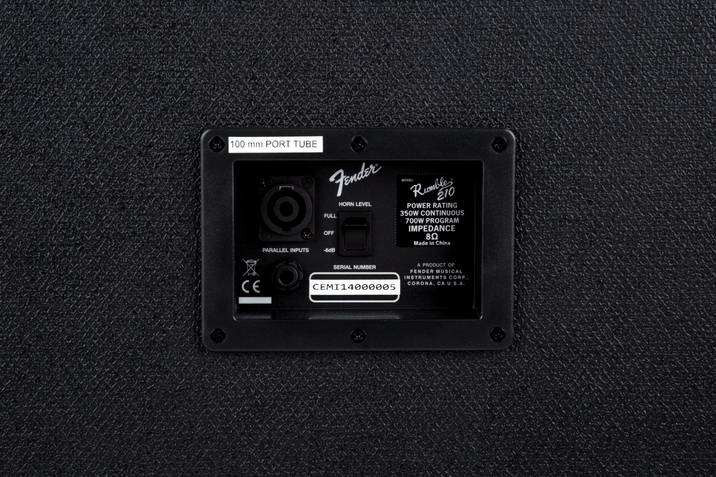 Fender Rumble 210 bass cabinet — top with magnetic head mount