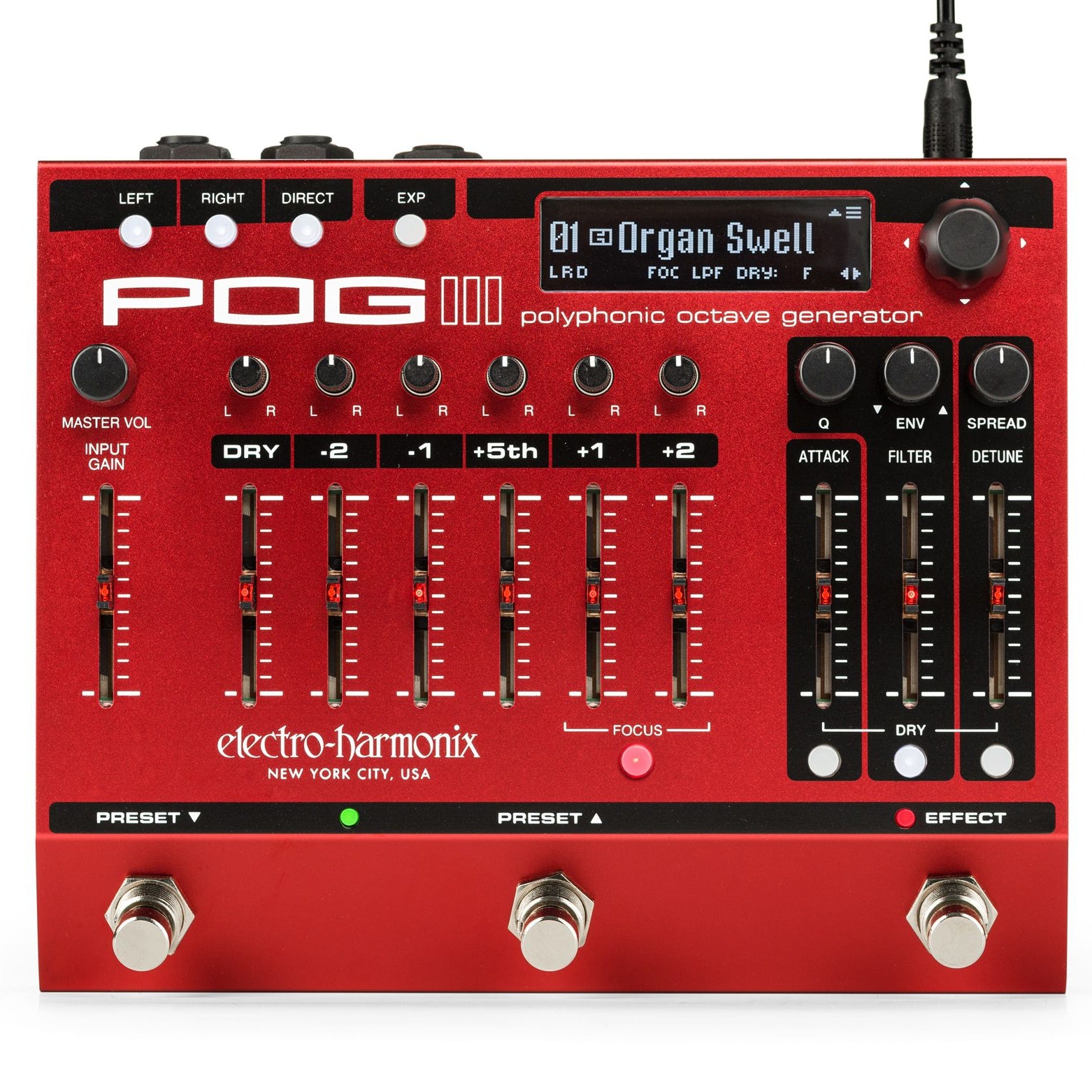 New Electro-Harmonix EHX POG 3 Polyphonic Octave Generator Effects Pedal