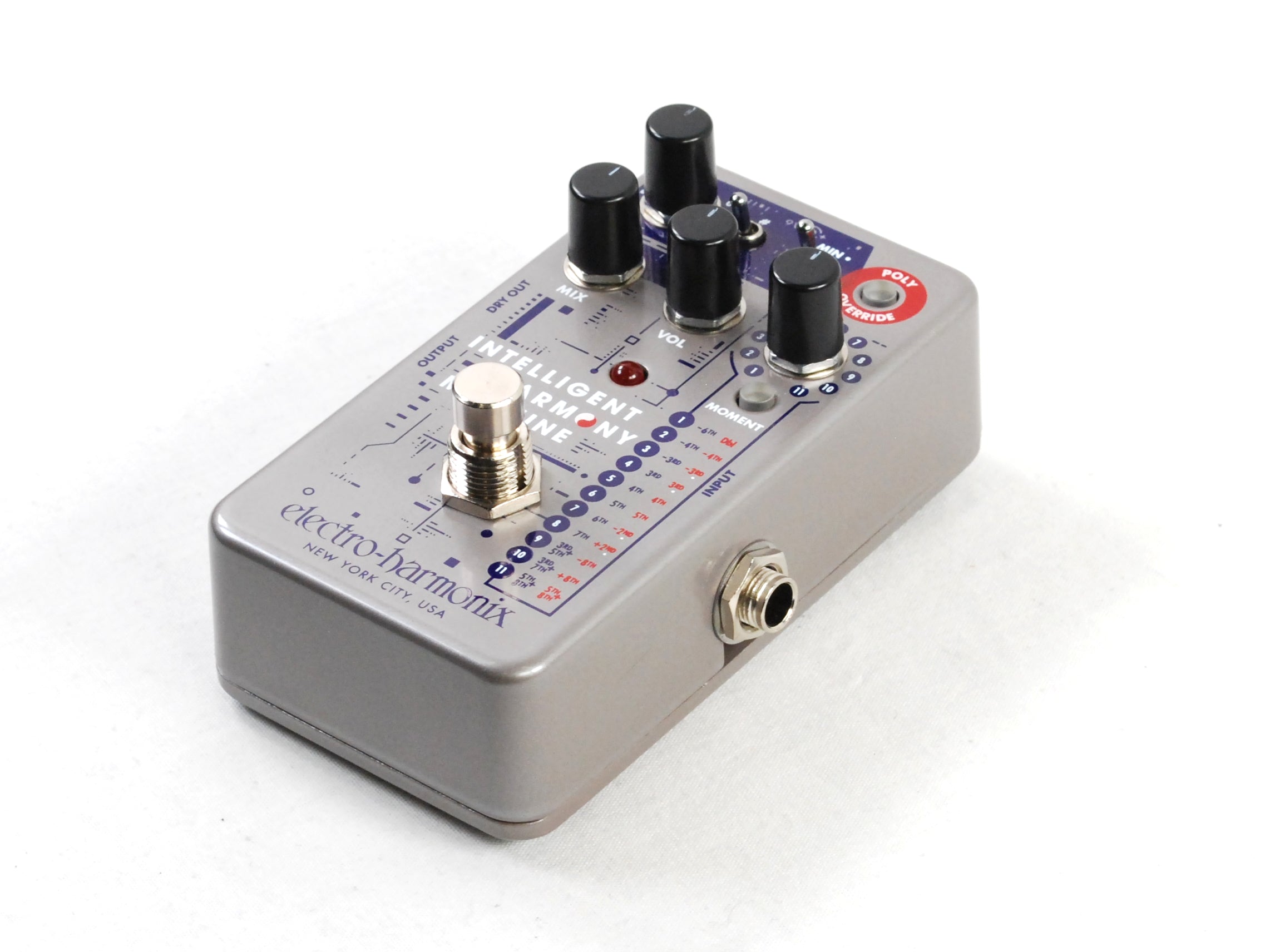Electro-Harmonix Intelligent Harmony Machine harmonizer pedal - jacks view