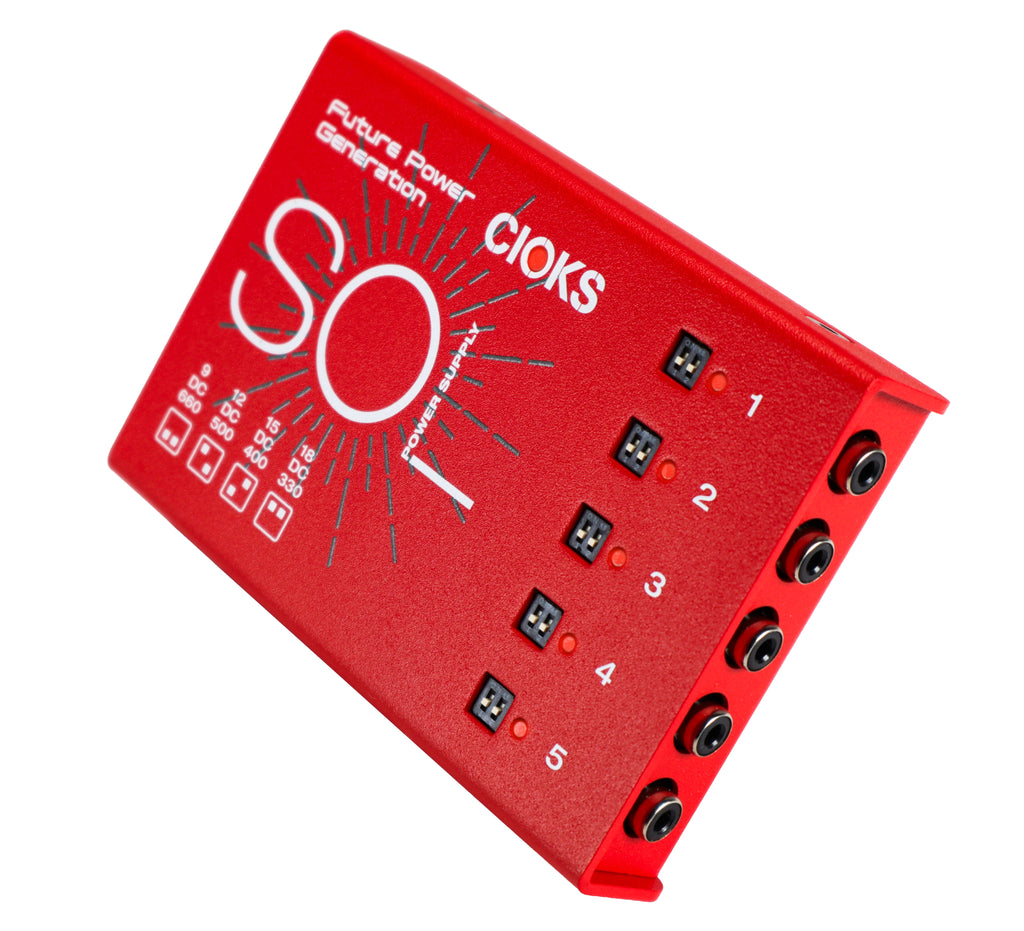 CIOKS SOL pedal power supply — side profile showing low 1-inch height