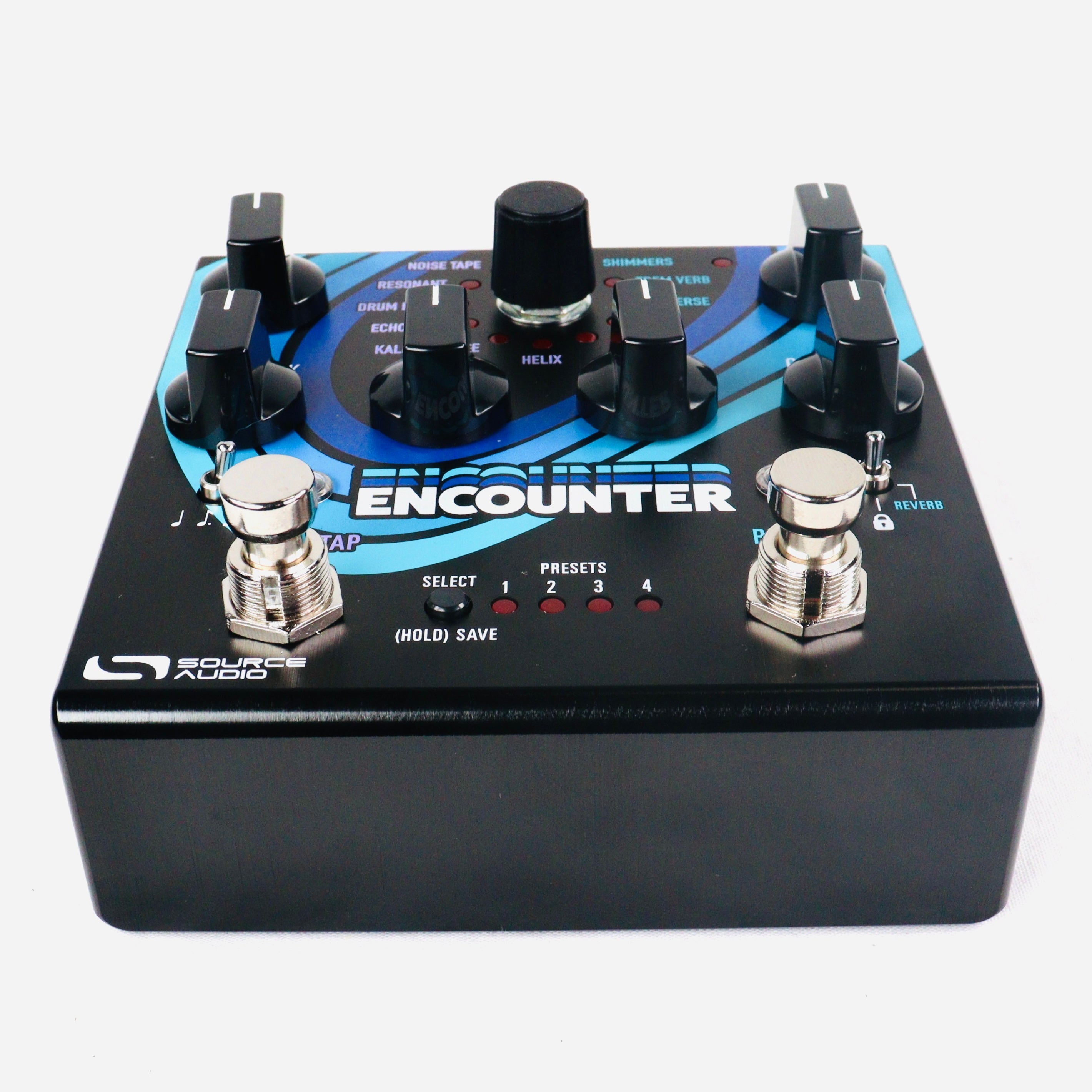 Source Audio Encounter delay reverb pedal — right side jacks