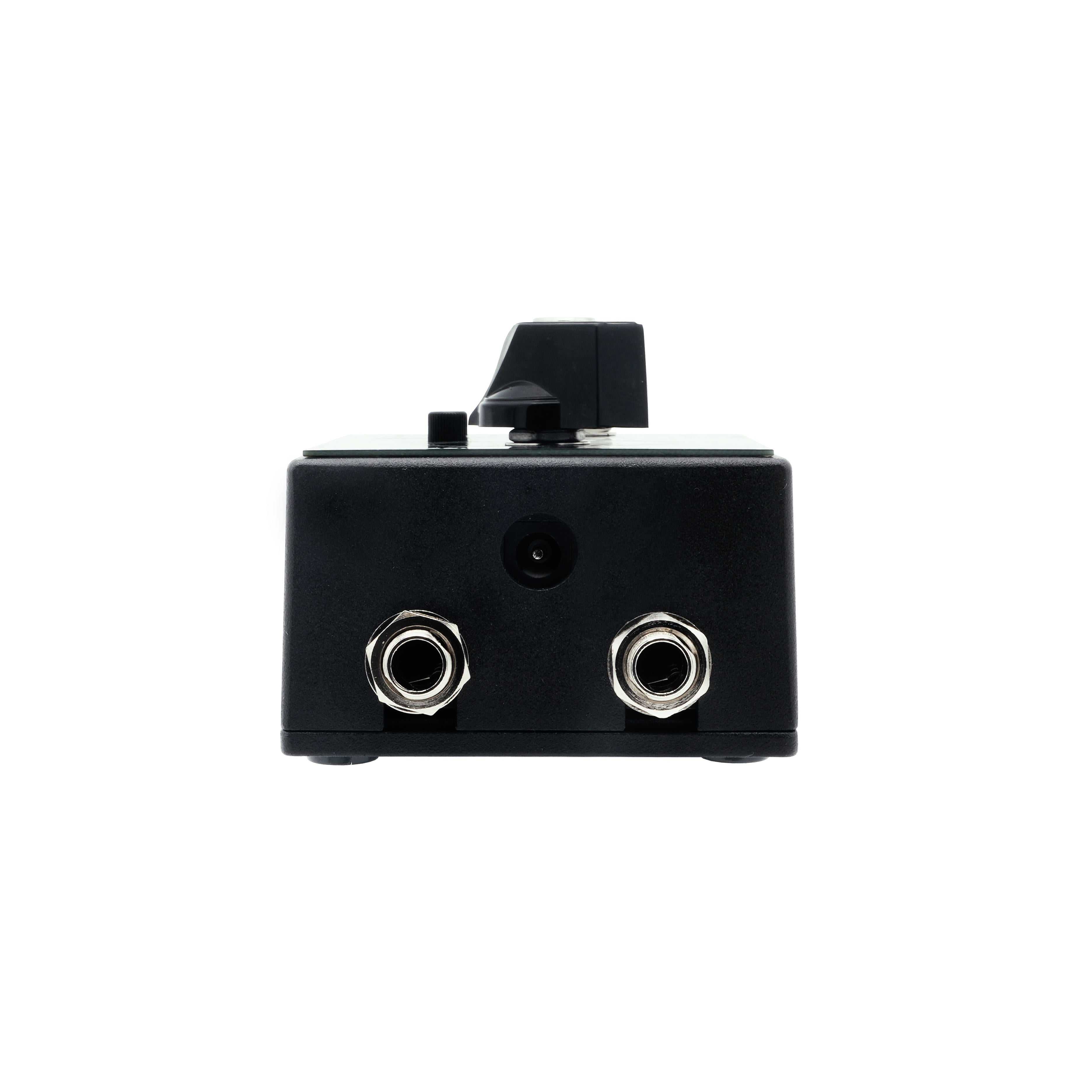 Death By Audio Thee Treble Overload boost pedal — angled view